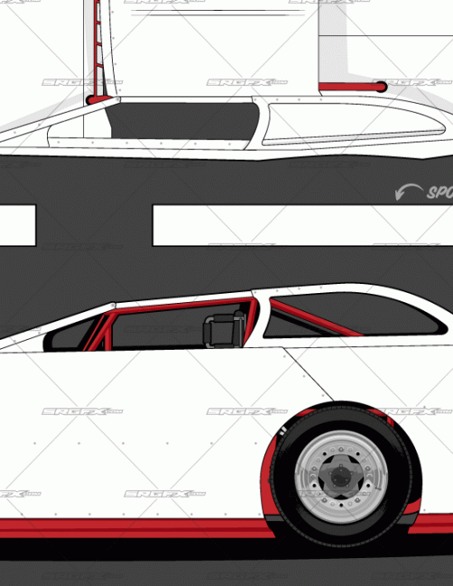 Generation 1 Dirt Late Model Template | School of Racing Graphics