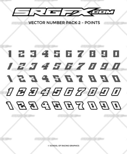 Box For Racing Numbers Vector Racing Number Set 2 | School of Racing Graphics