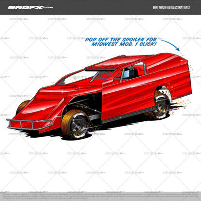 SRGFX Dirt Modified Illustration 2 3/4 right side view without spoiler
