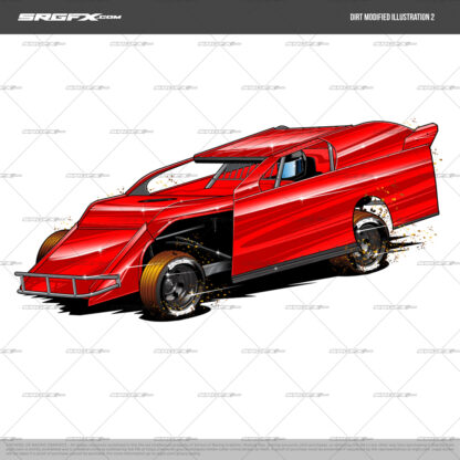 SRGFX Dirt Modified Illustration 2 3/4 Right Side View with Spoiler