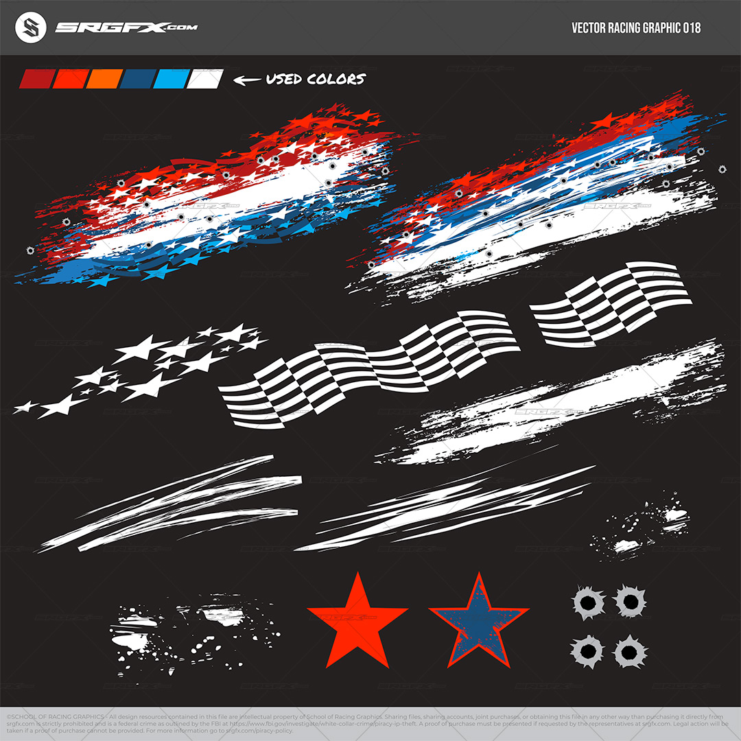 Single Vector Racing Graphic 018 | SRGFX.com