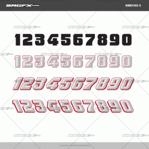 15f Racing Number Racing Number Pack 15 | SRGFX.com