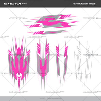 One Color Simple Racing Graphic Vector Racing Graphic Single 041 | SRGFX.com