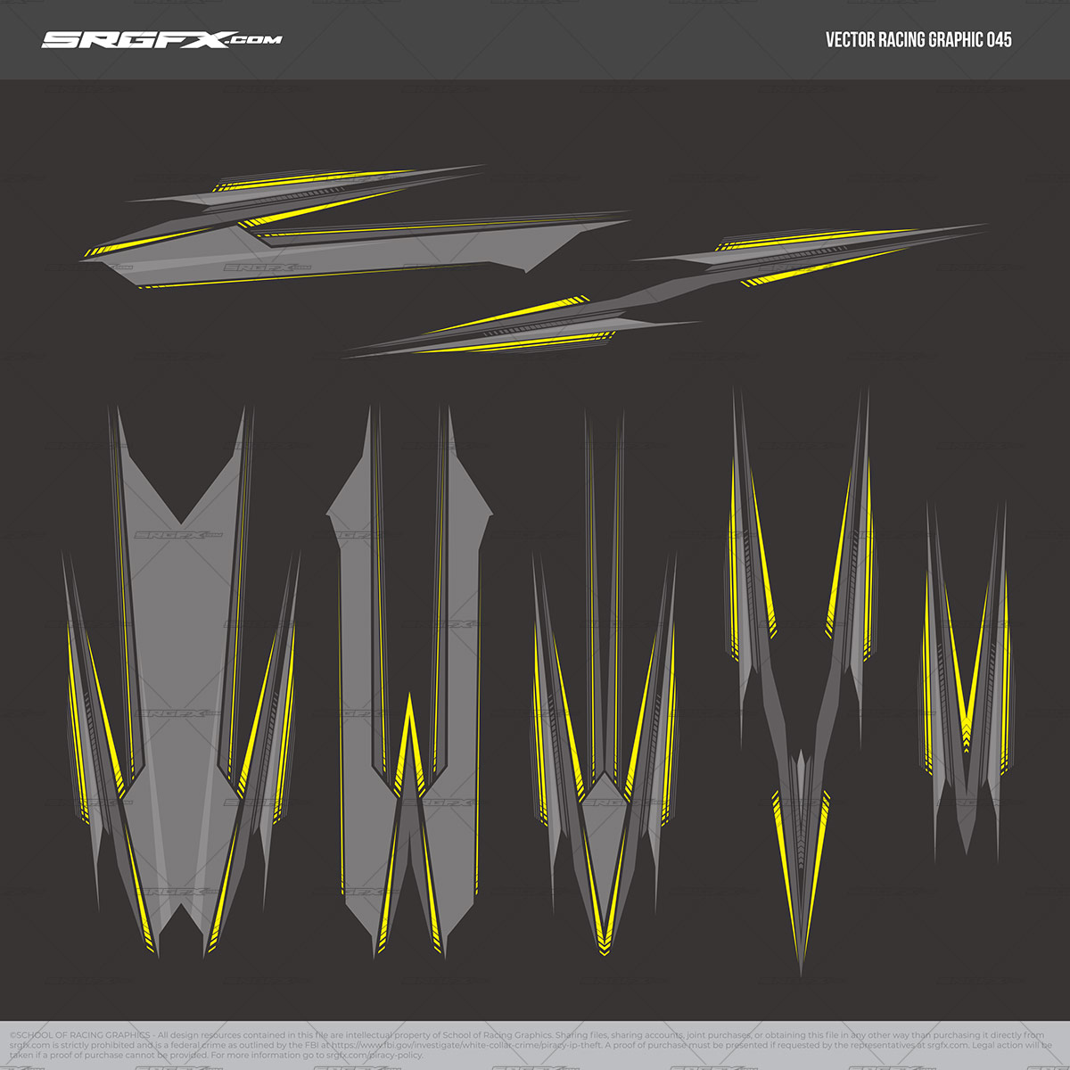 Vector Racing Graphic Single 045 | School of Racing Graphics