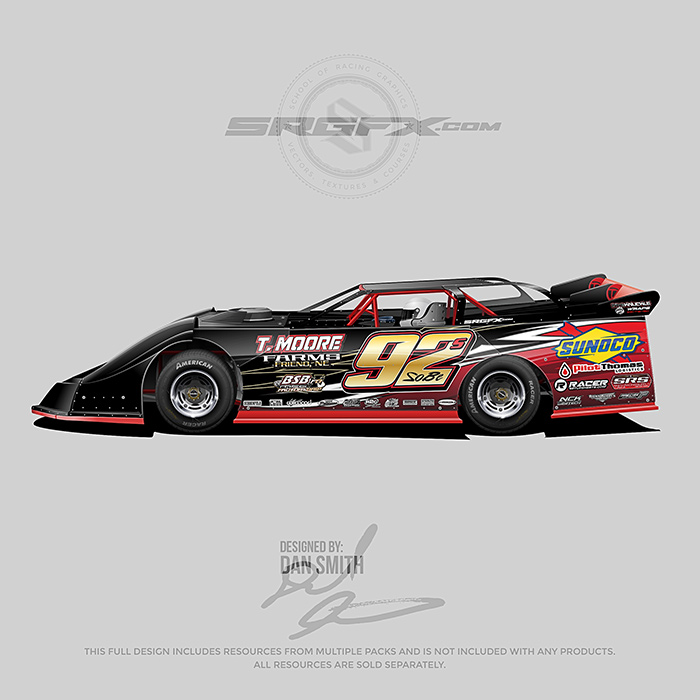 Dan Smith 2017 Dirt Late Model | School of Racing Graphics
