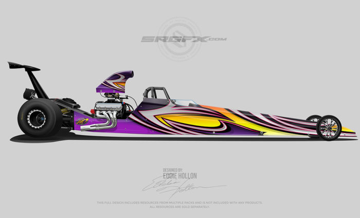 Super Comp Dragster Template | School of Racing Graphics