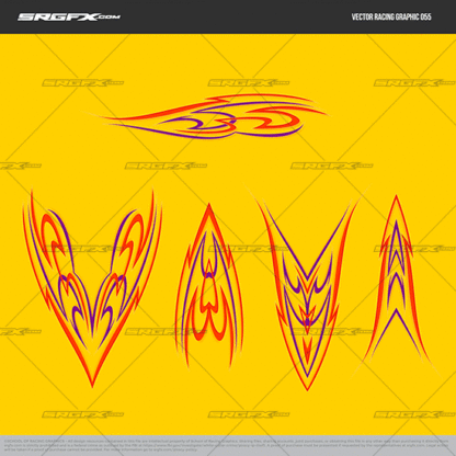 SRGFX Vector Racing Graphic Single 055