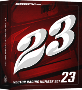 Vector Racing Number Set 23 | School of Racing Graphics