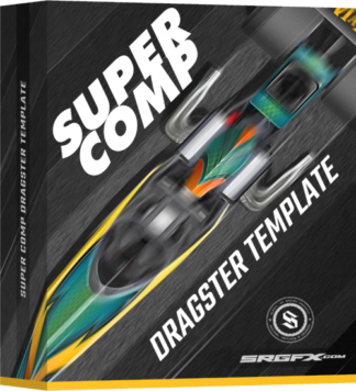 Super Comp Dragster Wrap Render Template Box