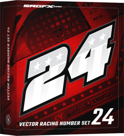 SRGFX Vector Racing Number Set 24 Box
