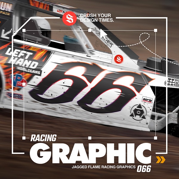 Jagged Flames Racing Graphic 066