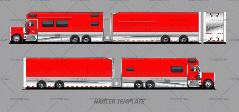 Racing Hauler Wrap Template 1 | School of Racing Graphics
