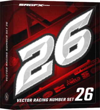 SRGFX Vector Racing Number Set 026 Box