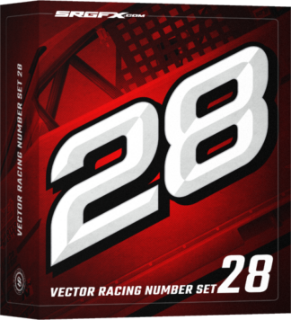 SRGFX Vector Racing Number Set 28 Box