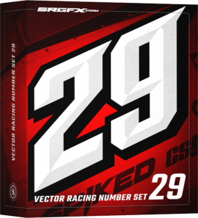 Vector Racing Number Set 29 | School of Racing Graphics