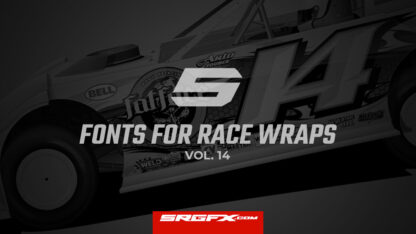 5 Fonts for Race Wraps Vol. 14 | School of Racing Graphics