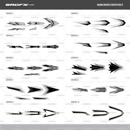 SRGFX Vector Racing Graphic Pack 9 Preview