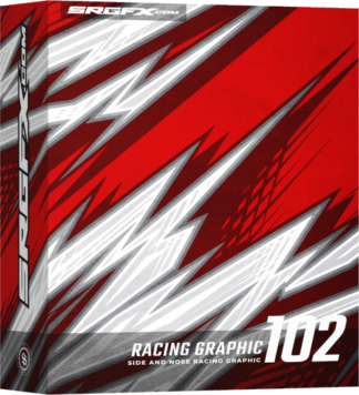 A jagged and aggressive racing graphic for designers, wrap shops, and freelance designers