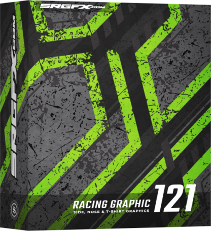 Vector Racing Graphics 121 with distressed geometric shapes and barricade lines
