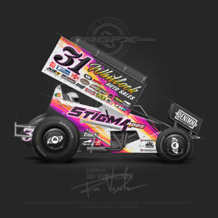 Whitlock Auto Sales 2022 Sprint Car | School of Racing Graphics