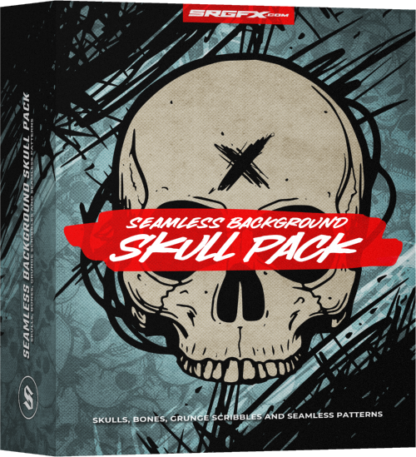 SRGFX Vector Seamless Background Skull and Bones Pack