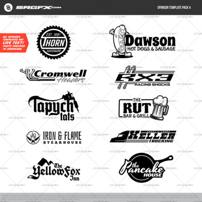 Sponsor Template Pack 4 for race cars and commercial logos