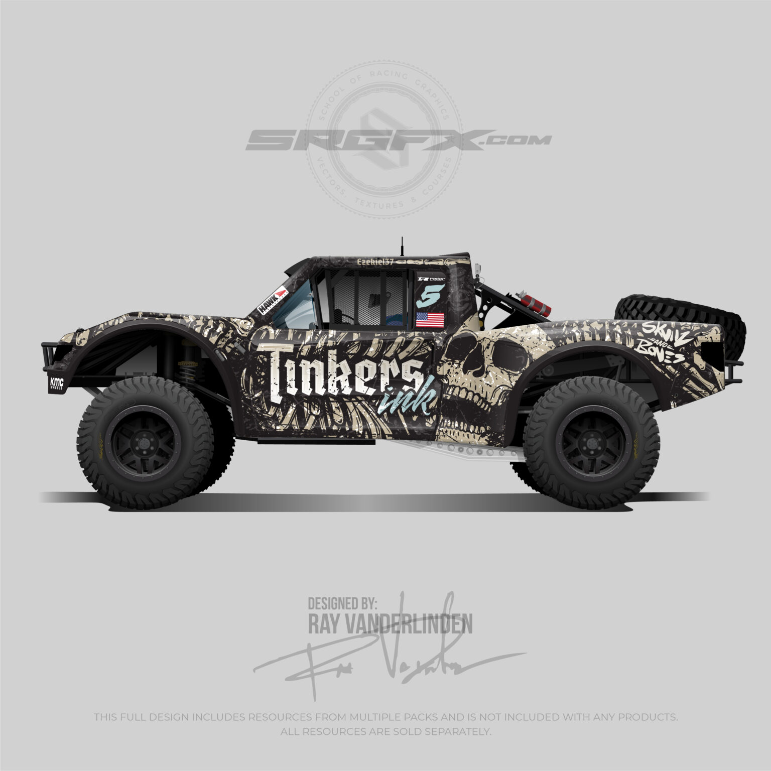 Skull Racing Graphics Seamless Background Skulls and Bones Pack | School of Racing Graphics