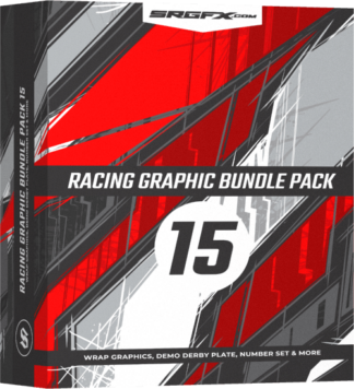 SRGFX hatched, hand drawn, grungy racing wrap graphic bundle pack 15
