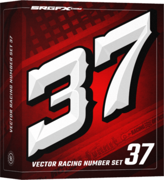 SRGFX Western Convex Racing Number set box