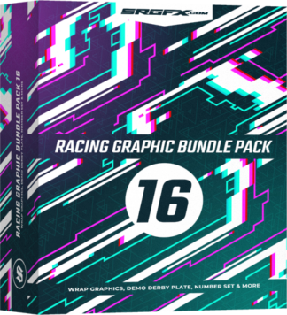 SRGFX Racing Graphic Bundle Pack 16 Digital Glitch
