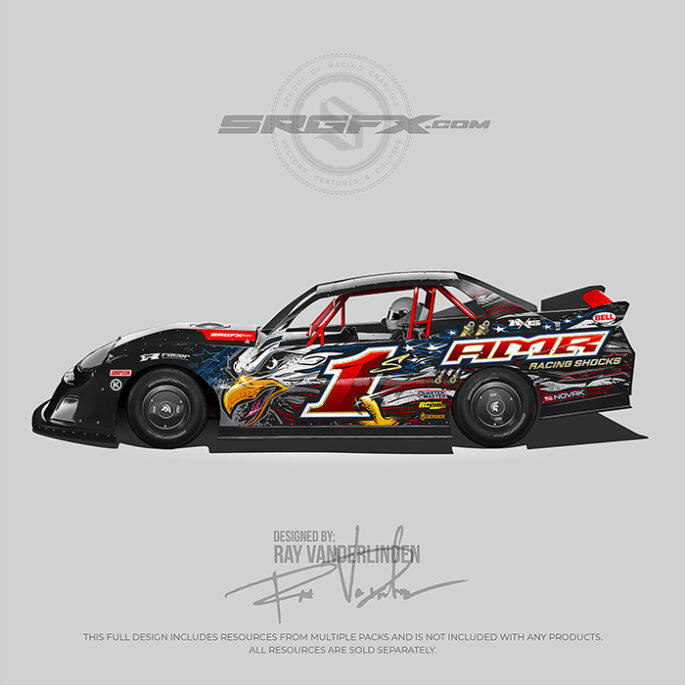 AMR Racing Shocks 2023 Crate Street Stock | School of Racing Graphics