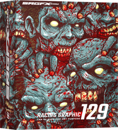 SRGFX zombie halloween racing graphic 129 Box