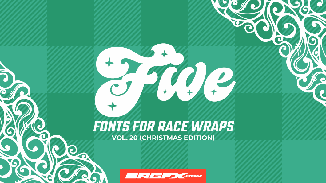 Five Christmas Fonts for race wraps and motorsports events