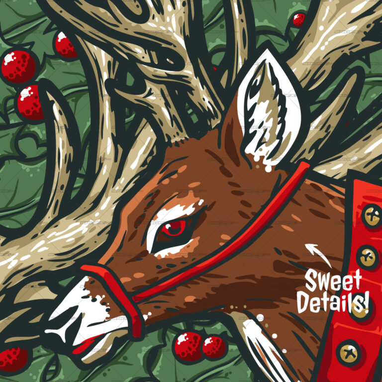 SRGFX.com | Christmas Reindeer Racing Graphic Bundle Pack 19