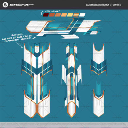 SRGFX Vector Racing Graphic Pack 13 Graphic Graphic 2 Delta Mecha Style