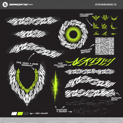 SRGFX Vector Racing Calligraphy Tribal Graphic 135