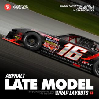 Asphalt Late Model Wrap Layouts