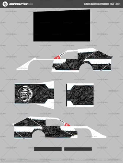 Seamless Background Dirt Modified Pack | School of Racing Graphics