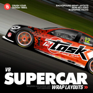 V8 Supercar Wrap Layouts