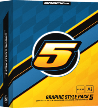 Adobe Illustrator and Flexi Sign Graphic Styles for Sponsors, Numbers and Graphics