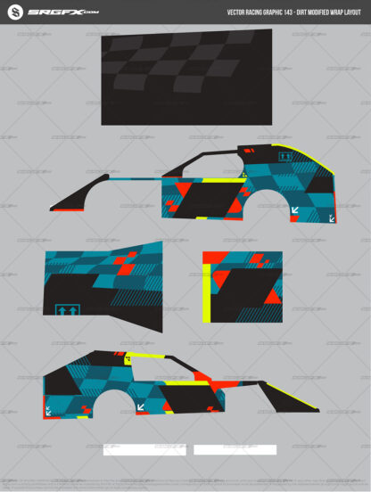 Checkered Flag Racing Graphic 143 | SRGFX.com