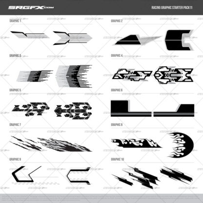 Vector Racing Graphic Starter Pack 11 | School of Racing Graphics