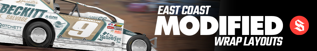 SRGFX East Coast Modified Wrap Layouts for full size wraps and iracing