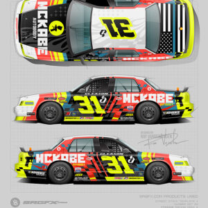 McKabe Autobody 2025 Colorful Crown Victoria Wrap Idea