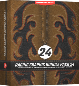 Western themed Leather Cowboy Boot Racing Graphic Bundle Pack 24 Box