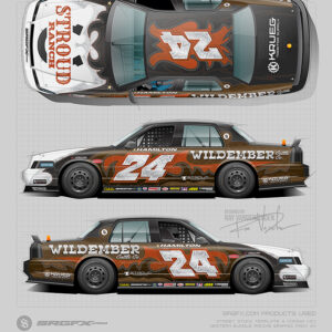 Wester Style WildEmber Cattle Co Crown Vic Racing Wrap Idea