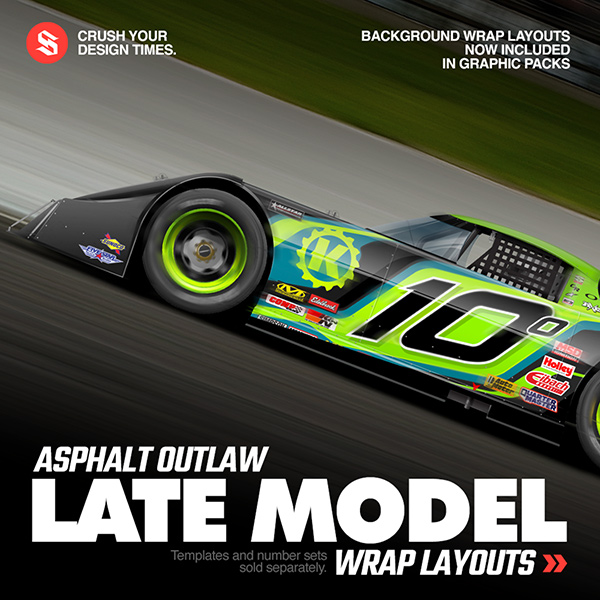 Asphalt Outlaw Late Model Wrap Layouts Archives | School of Racing Graphics