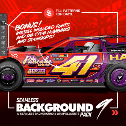 Seamless Racing Wrap Background Pack 9 | School of Racing Graphics