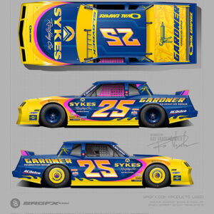 Blue and Yellow #25 IMCA Monte Carlo Racing Wrap Ideas