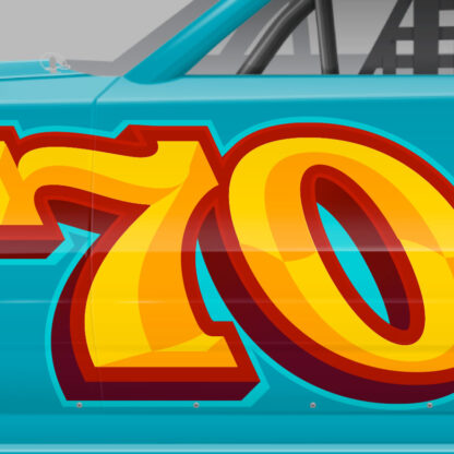 Classic Convex Racing Number Set 42 | School of Racing Graphics